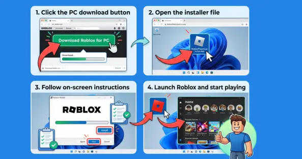 install roblox on pc