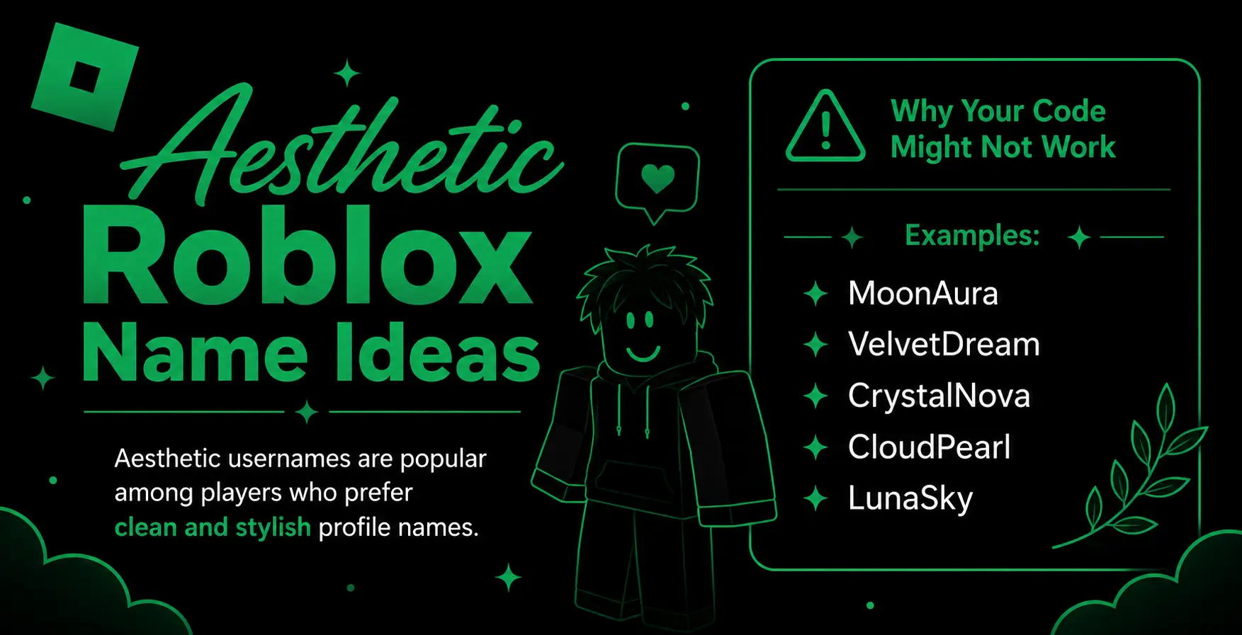 Aesthetic Roblox Name Ideas
