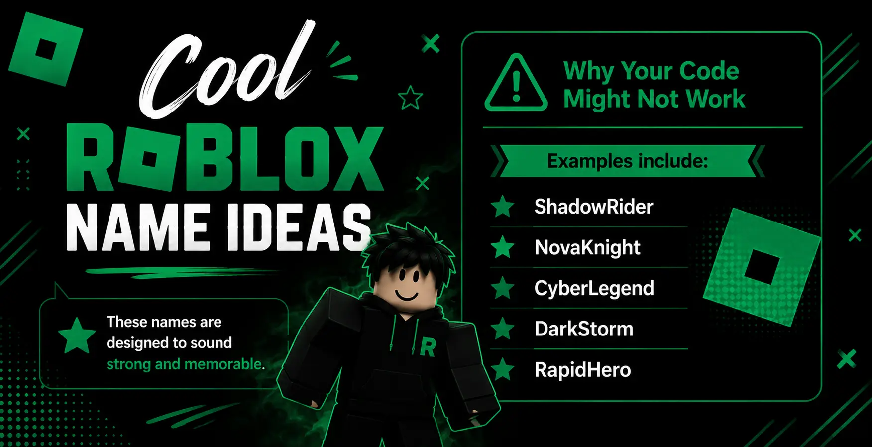 Cool Roblox Name Ideas