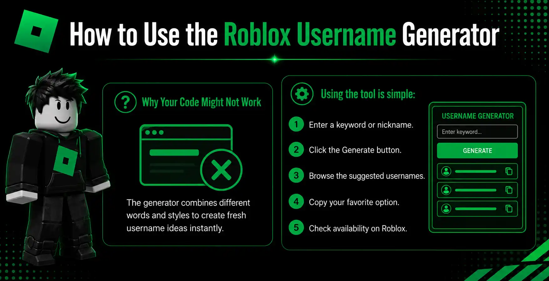 How to Use the Roblox Username Generator